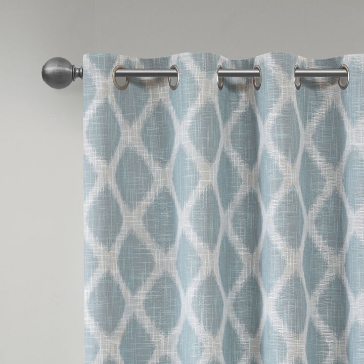 Gracie Mills Zinnia Contemporary Ikat Printed Blackout Curtain Panel - 50x84"