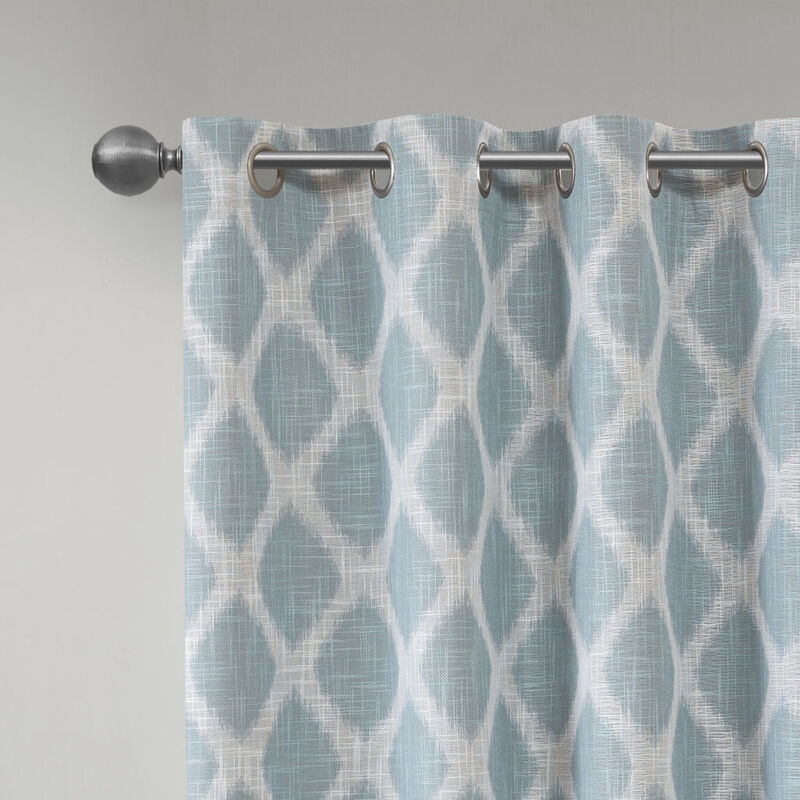 Gracie Mills Zinnia Contemporary Ikat Printed Blackout Curtain Panel - 50x84"
