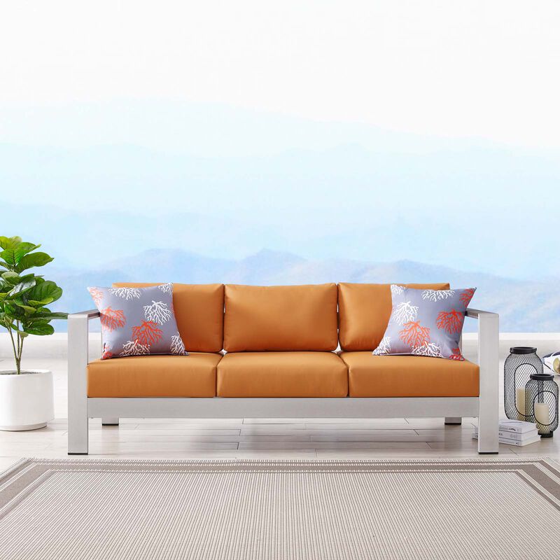 Modway - Shore Outdoor Patio Aluminum Sofa