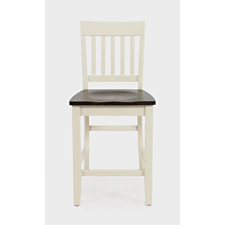 Jofran Decatur Lane Farmhouse Solid Wood Counter Stool (Set of 2)
