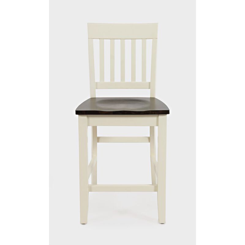 Jofran Decatur Lane Farmhouse Solid Wood Counter Stool (Set of 2)