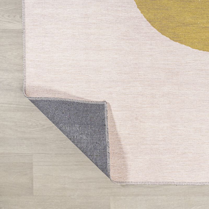 Luola Minimalist Geometric Machine Washable Area Rug