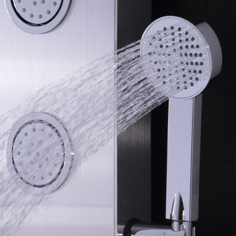 Shower Panel with Massage Jets and Hand Shower for Relaxing Bathroom Experience