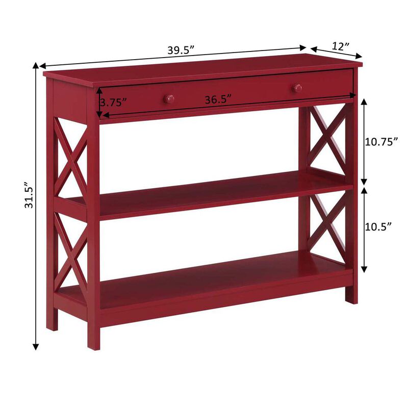 Convience Concept, Inc. Oxford 1 Drawer Console Table with Shelves
