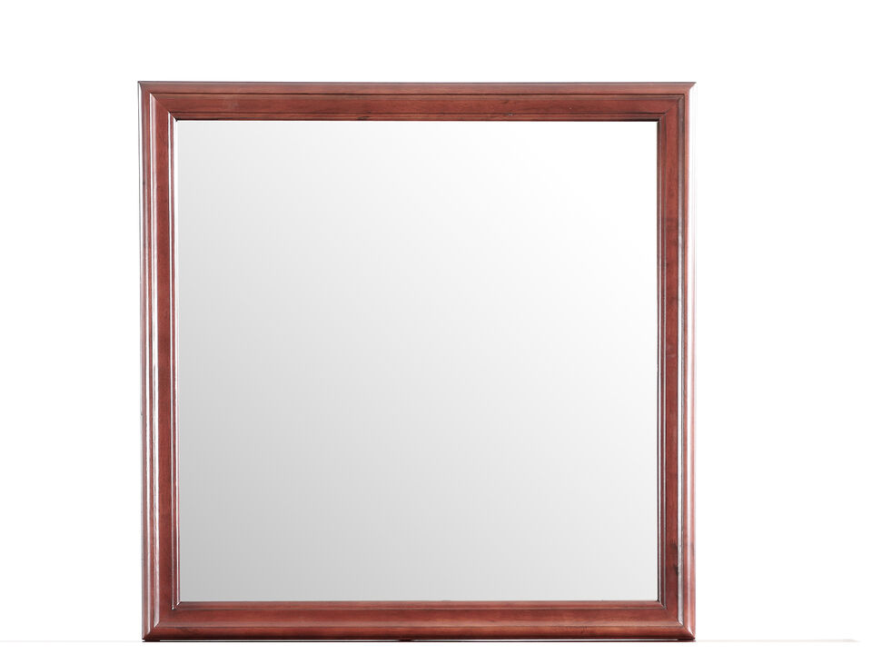 38 in. x 38 in. Classic Square Wood Framed Dresser Mirror