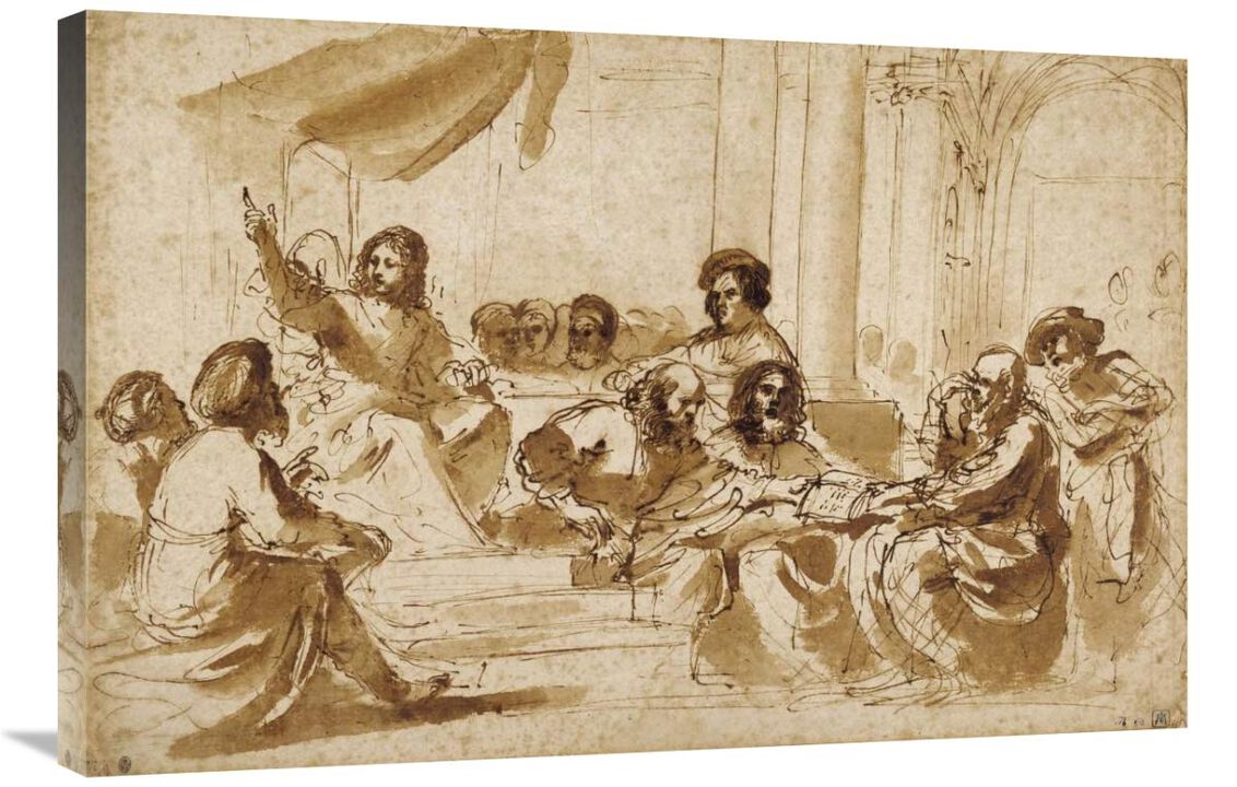 Christ Preaching in the Temple-Canvas Art-36x24