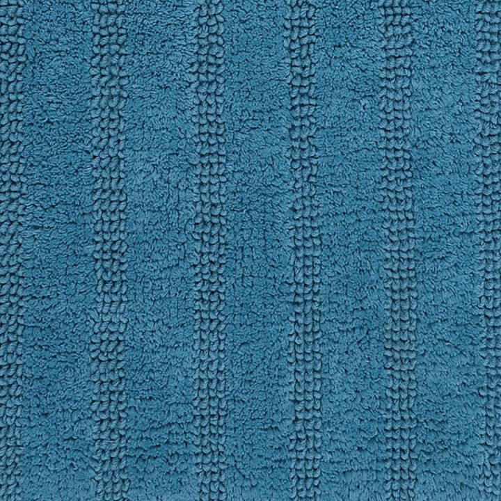 Knightsbridge Linear 220 GSF Reversible Bath Rug 21 x 34 - Aqua