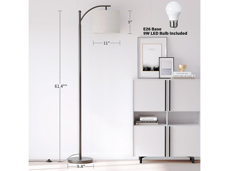 Metal Standing Lamps with Adjustable Hanging Lampshade
