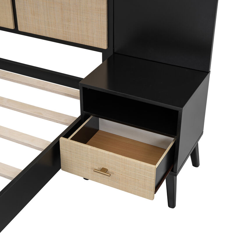 Merax Modern Platform Bed with 2 Nightstands
