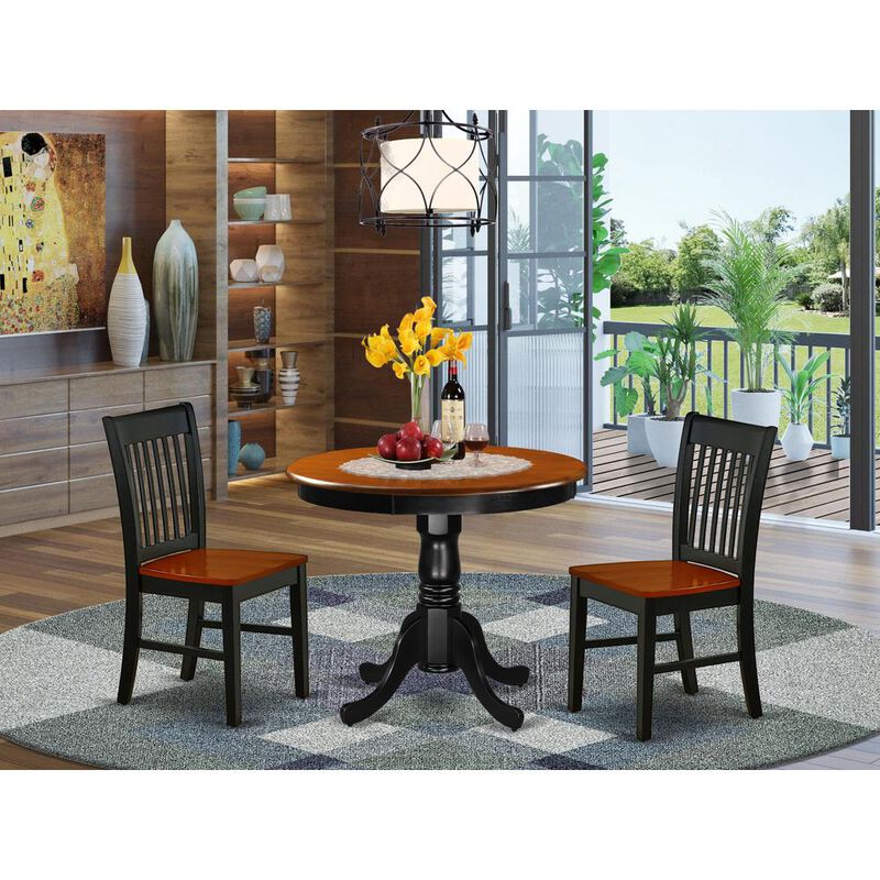 Dining Room Set Black & Cherry