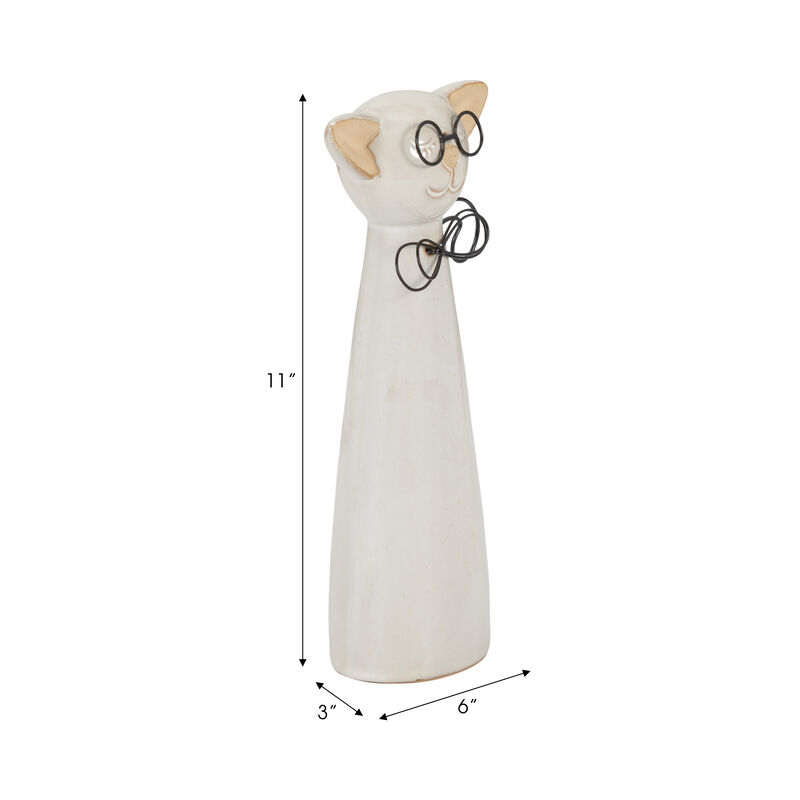 11" Cat with Glasses