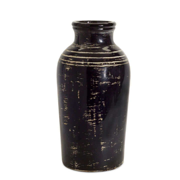 17.5" Ceramic Decorative Vase – Elegant Home Decor Accent Piece