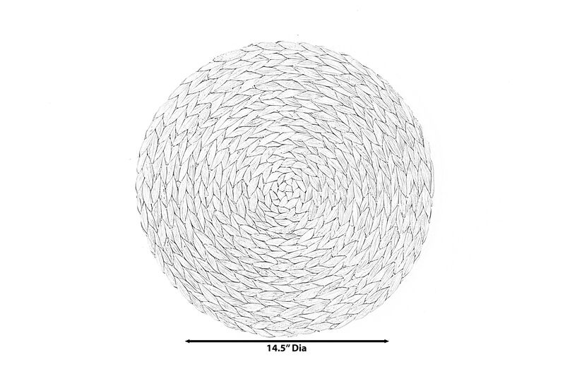 15 Inch Decorative Weave Water Hyacinth Round Mat Charger Plates for Dining Table