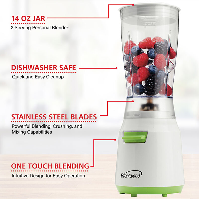 Brentwood 14 Ounce Personal Blender in White