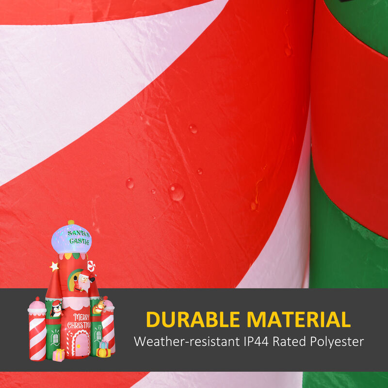 Giant 10ft Christmas Inflatables Decorations Candy Castle Santa Claus w/ Light