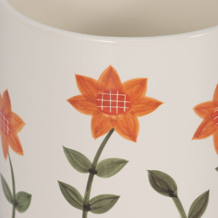 6" Footed Hand Painted Planter