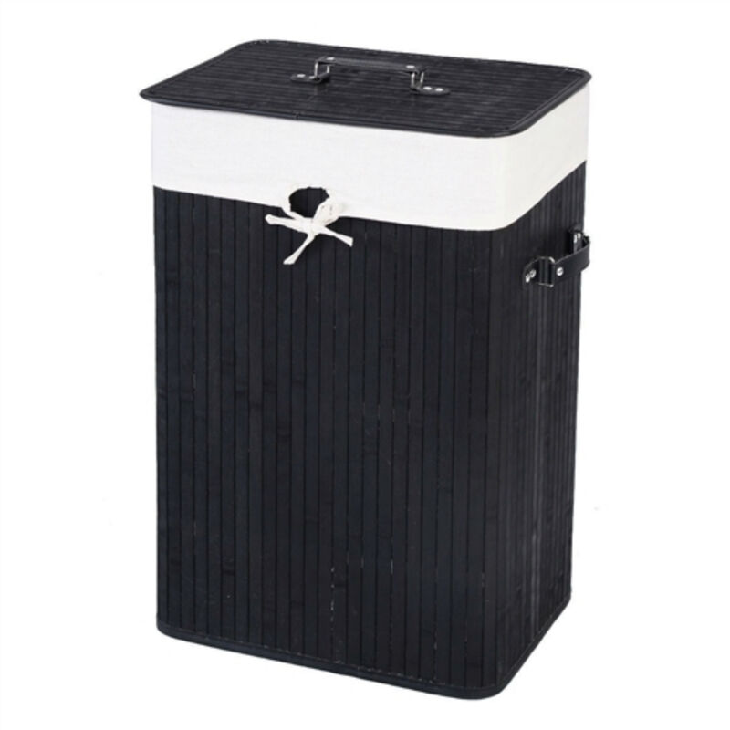 Handwoven Wicker Laundry Hamper with Removable Fabric Liner