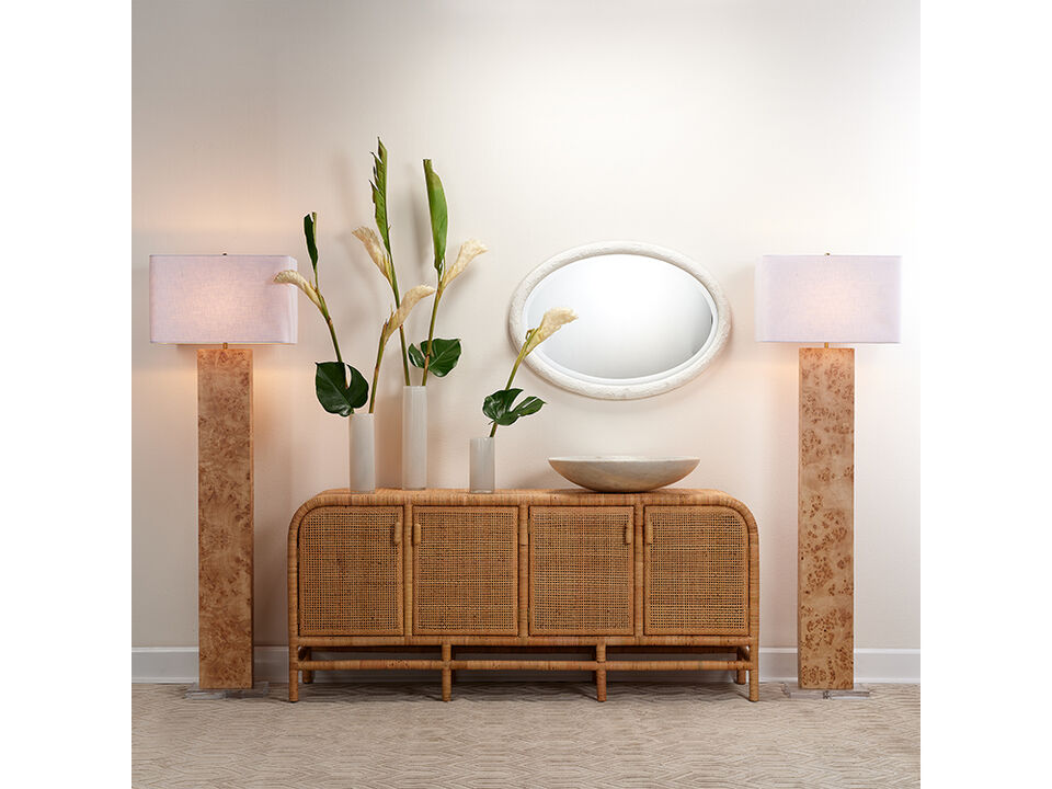 Parallel Burl Floor Lamp