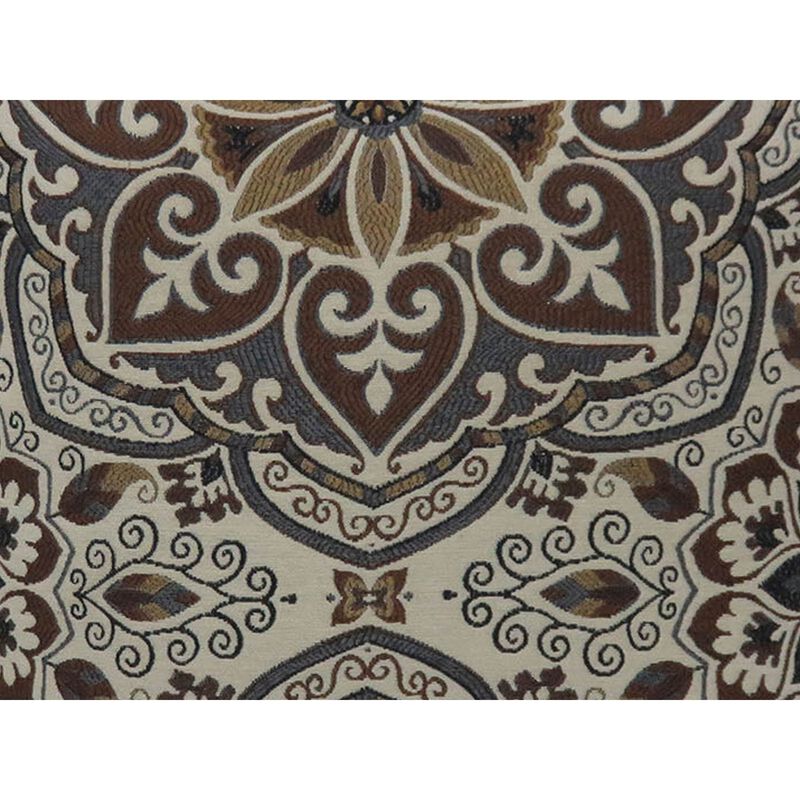 Contemporary Style Medallion Patterned Set of 2 Throw Pillow, Multicolor-Benzara