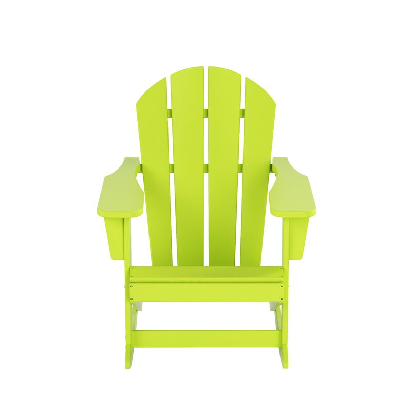 WestinTrends 3-Piece Outdoor Patio Rocking Adirondack Chairs with Side Table Set
