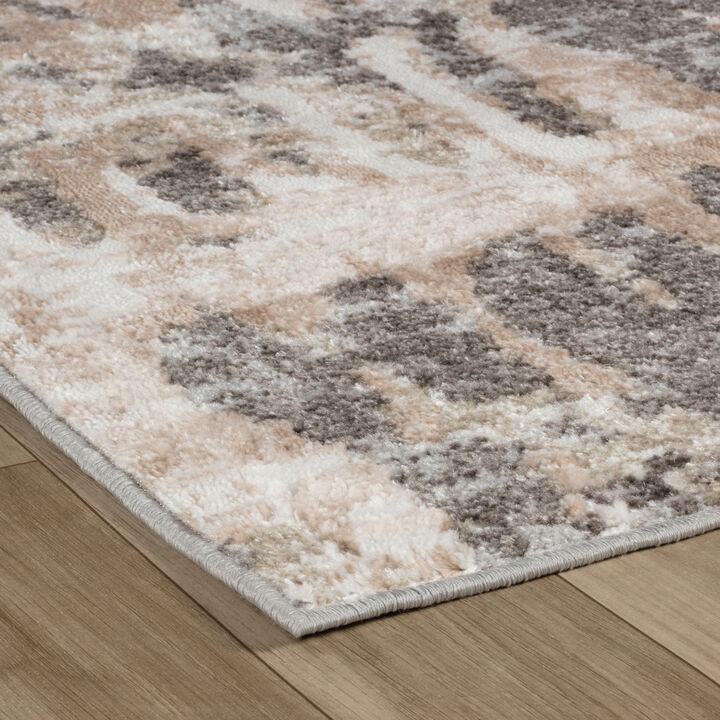 Cadence Animal Modern Brown Beige Print Indoor Area Rug