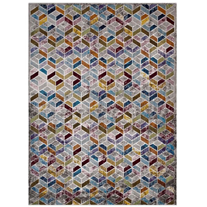 Laleh Geometric Mosaic 4x6 Area Rug - Multicolored