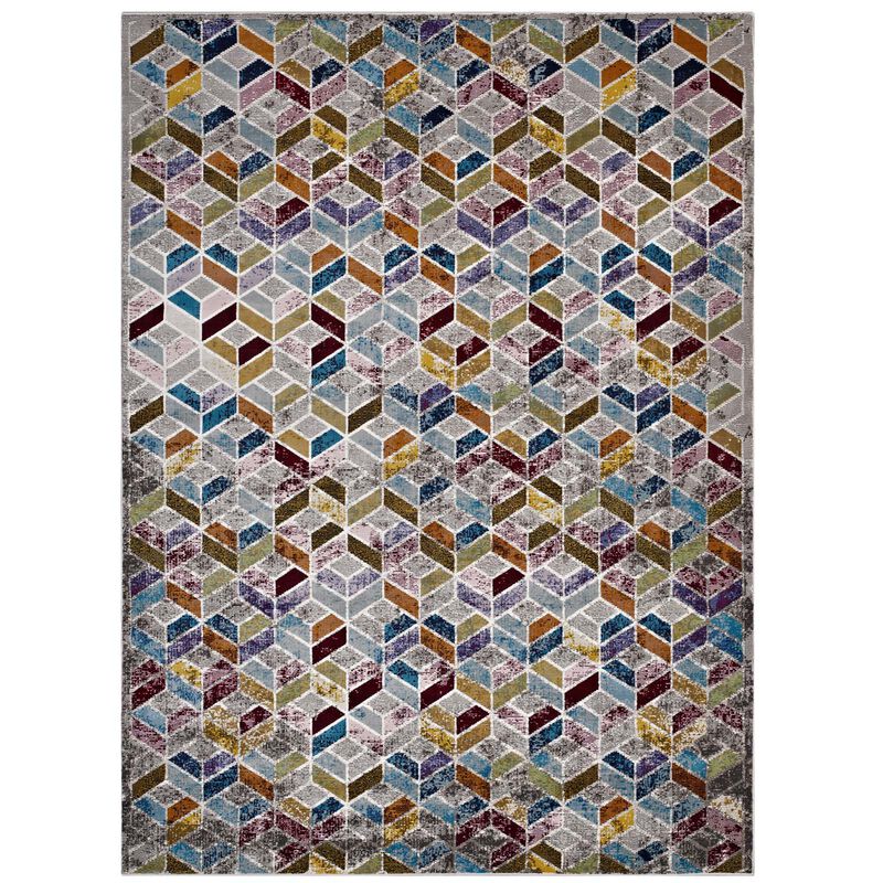 Laleh Geometric Mosaic 4x6 Area Rug - Multicolored