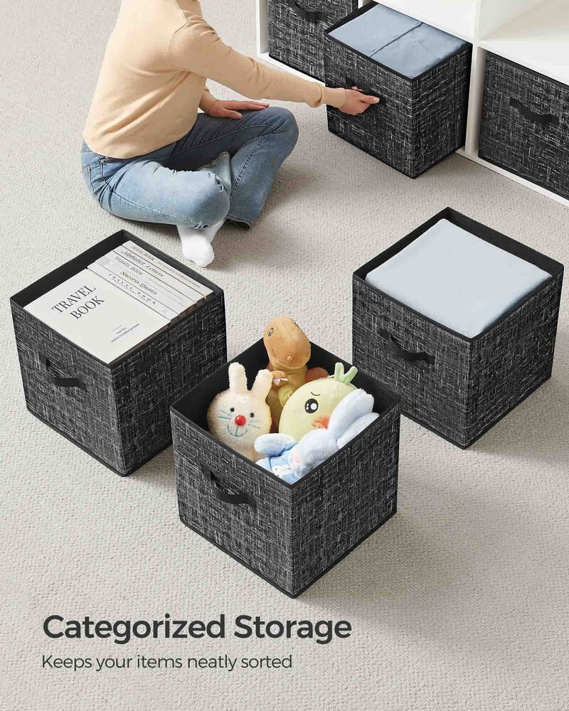 Set of 8 Storage Cubes for Versatile Organization and Space-Saving Storage