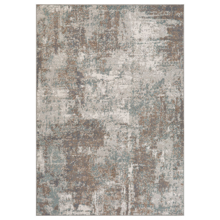 Alpine Bella Light Brown Abstract Area Rug 1'10" x 2'11"