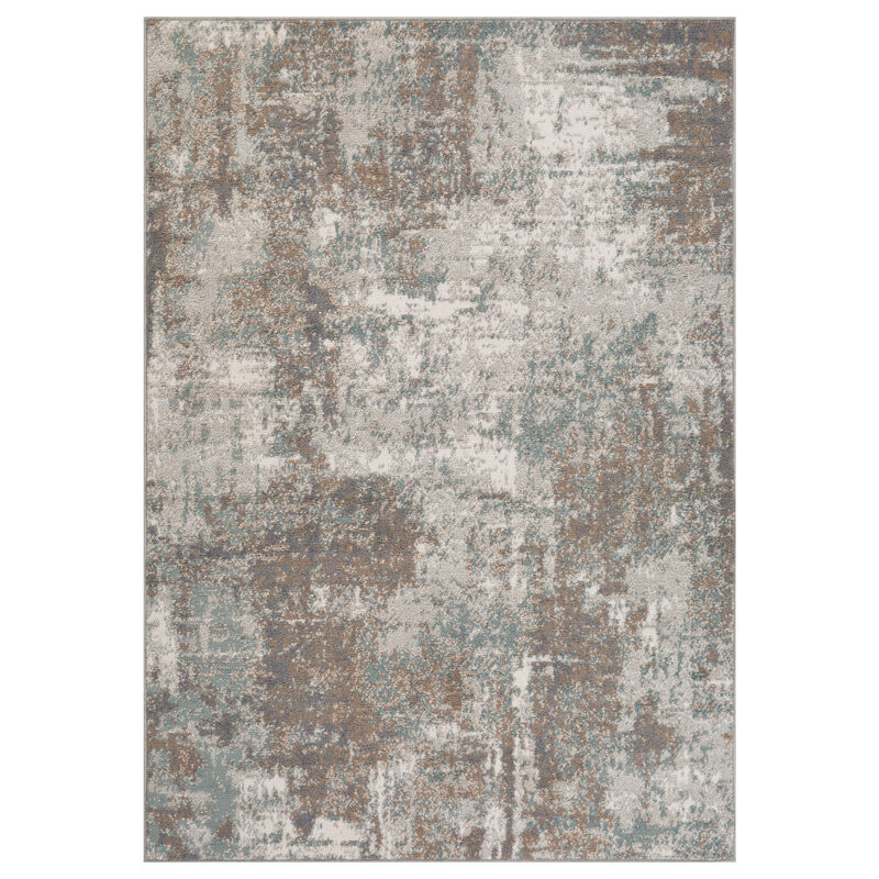 Alpine Bella Light Brown Abstract Area Rug 1'10" x 2'11"