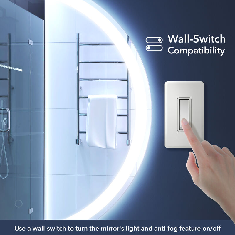 Dane Frameless Antifog Front/Back-Lit Bathroom Vanity Mirror with Smart Touch
