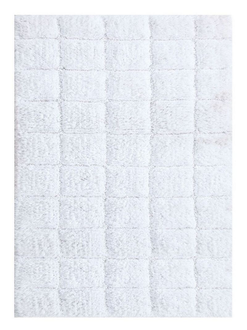Knightsbridge Summer Tile 220 GSF Non Skid Back Bath Rug 24 x 40 - White