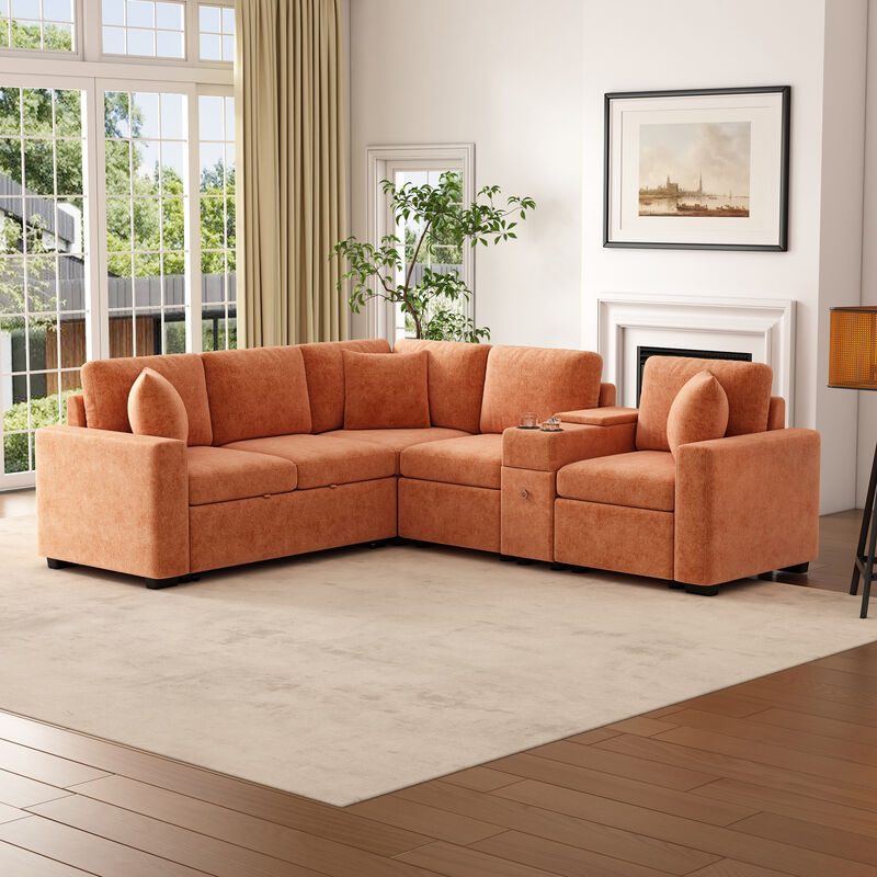 Merax L-shaped Convertible Sectional Sofa Sleeper