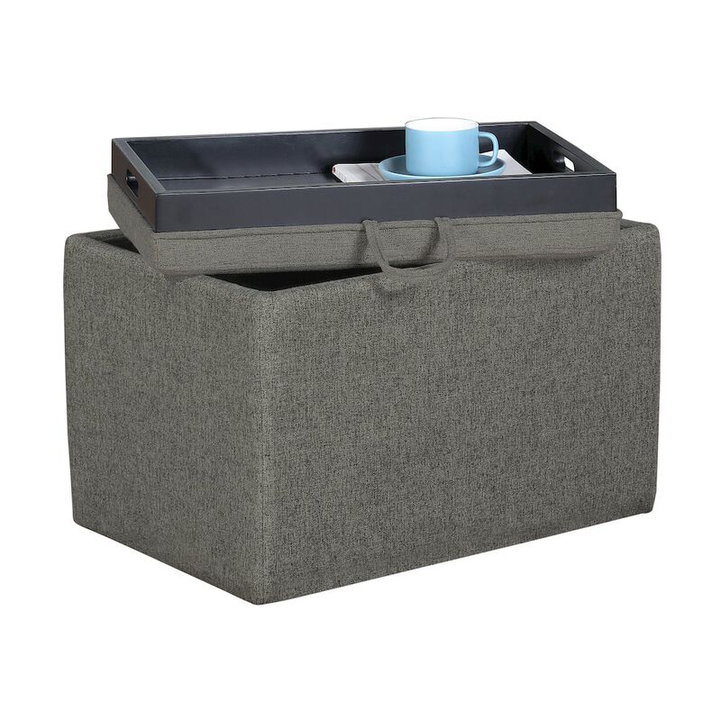 Convenience Concepts Designs4Comfort Accent Storage Ottoman with Reversible Tray