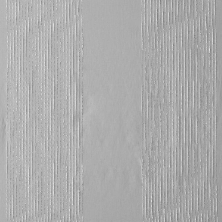 Gracie Mills Myra Solid Striped Sheer Shower Curtain