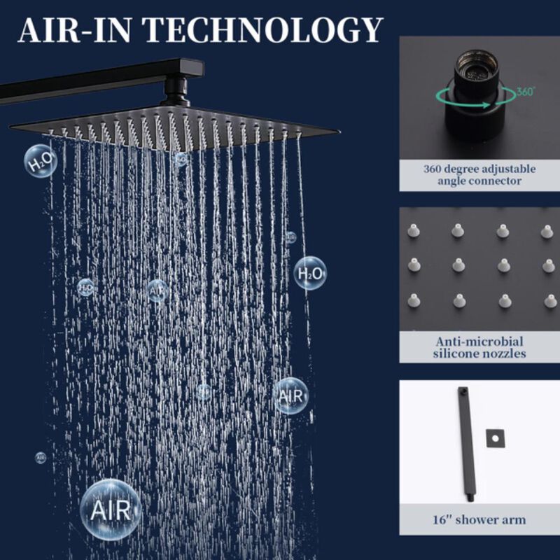 Premium Shower System & Faucet Combo High-Pressure Rainfall Shower Head with Handheld Sprayer