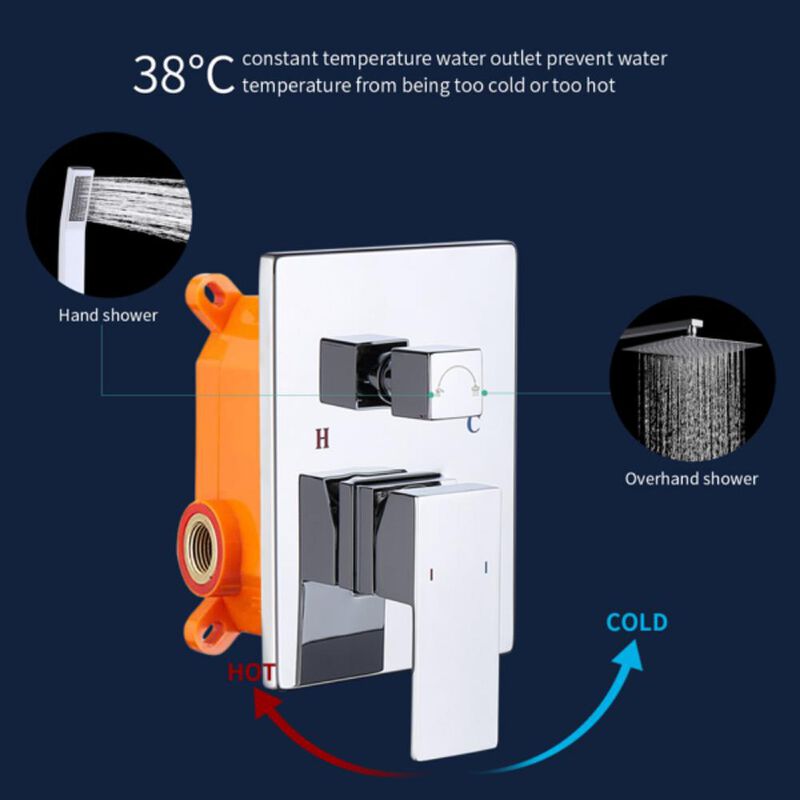 Premium Shower System & Faucet Combo High-Pressure Rainfall Shower Head with Handheld Sprayer