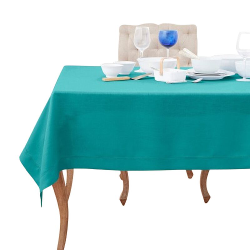 Solino Home 100% Pure Linen Tablecloth | Classic Hemstitch