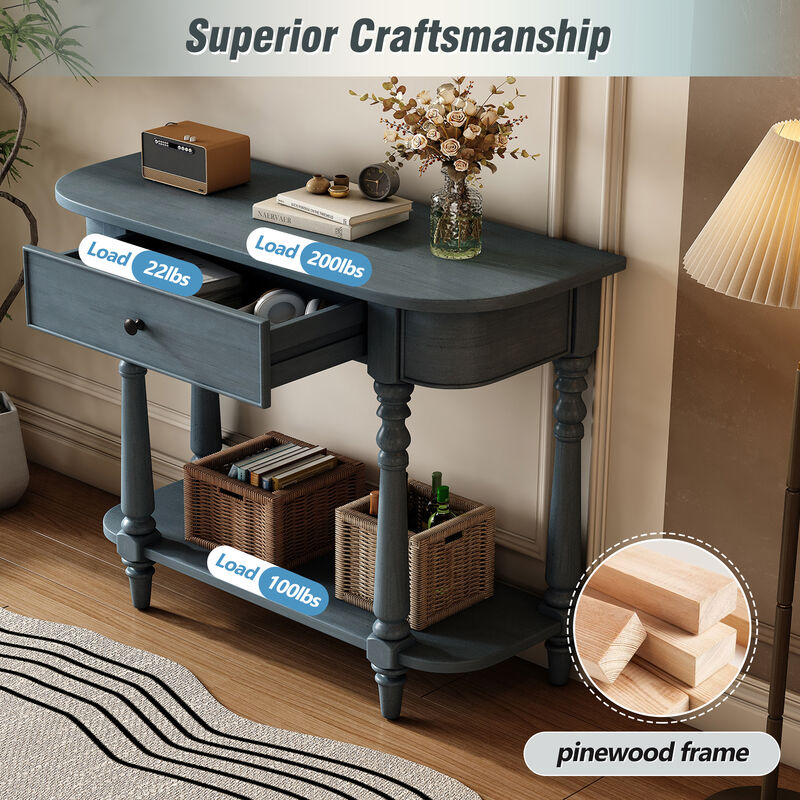 Merax Retro Entryway Console Table