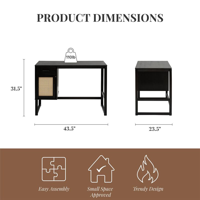 Talo Desk with 1 Cabinet and 1 Drawer