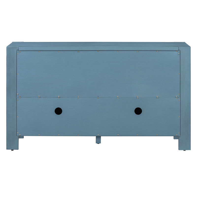 Merax Retro Distressed Finish Sideboard Cabinet with 4 Doors