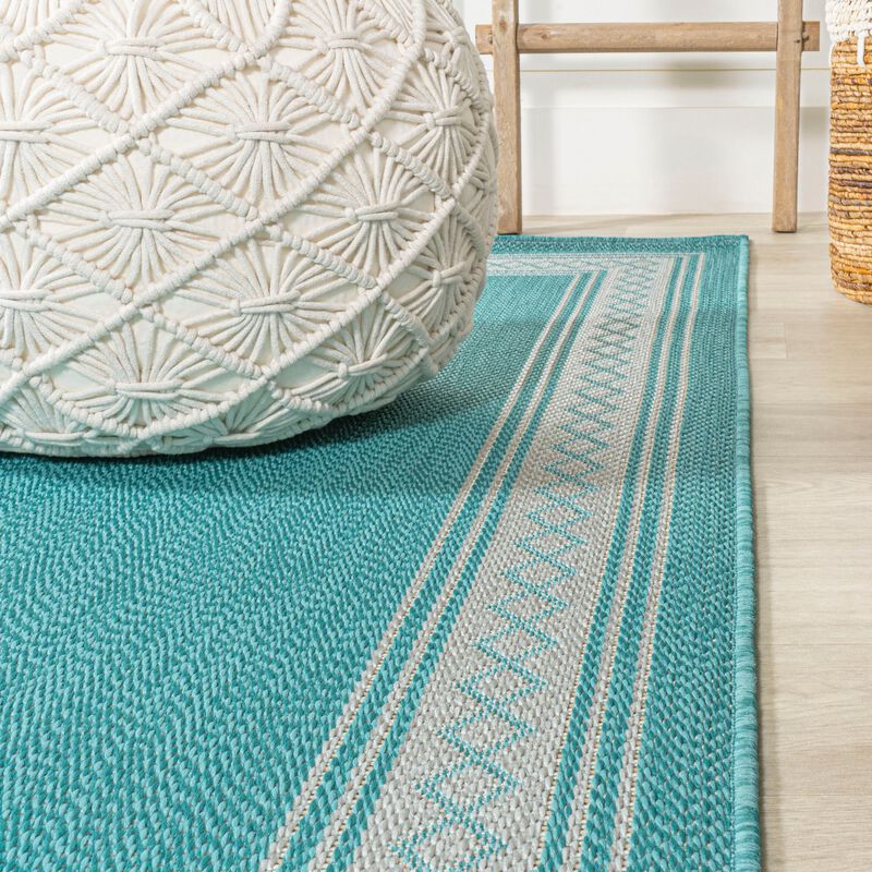 Lucia Classic Diamond Border Indoor/Outdoor Area Rug