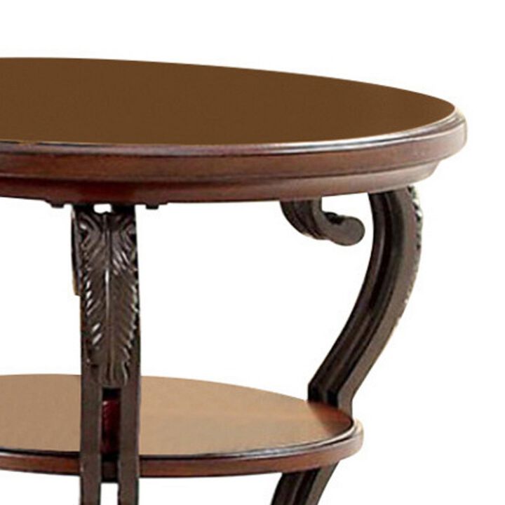 May Transitional Style Side Table-Benzara