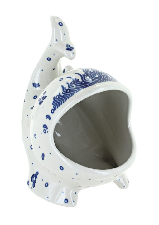 Blue Rose Polish Pottery Summer Fun Fish Sponge Holder