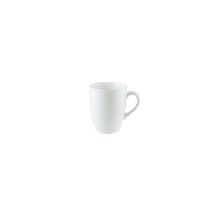Gourmet dia.3.25" h:4.25" 11 oz. Round Matte White Porcelain Mug (Set of 4)