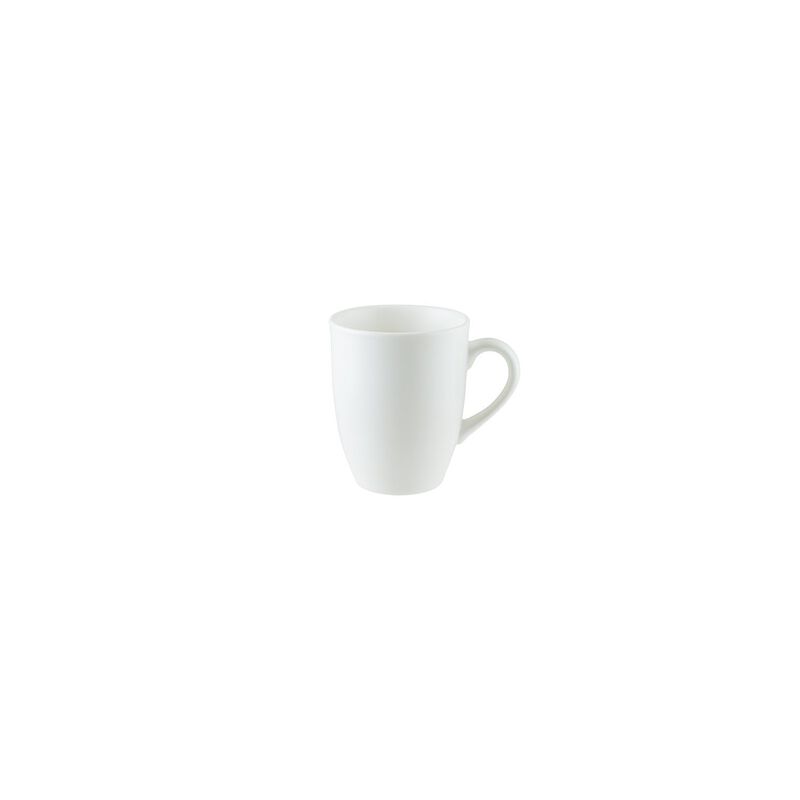 Gourmet dia.3.25" h:4.25" 11 oz. Round Matte White Porcelain Mug (Set of 4)