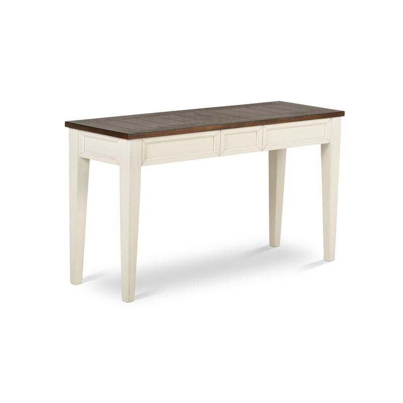 Cayla Sofa Table Dark Oak/White
