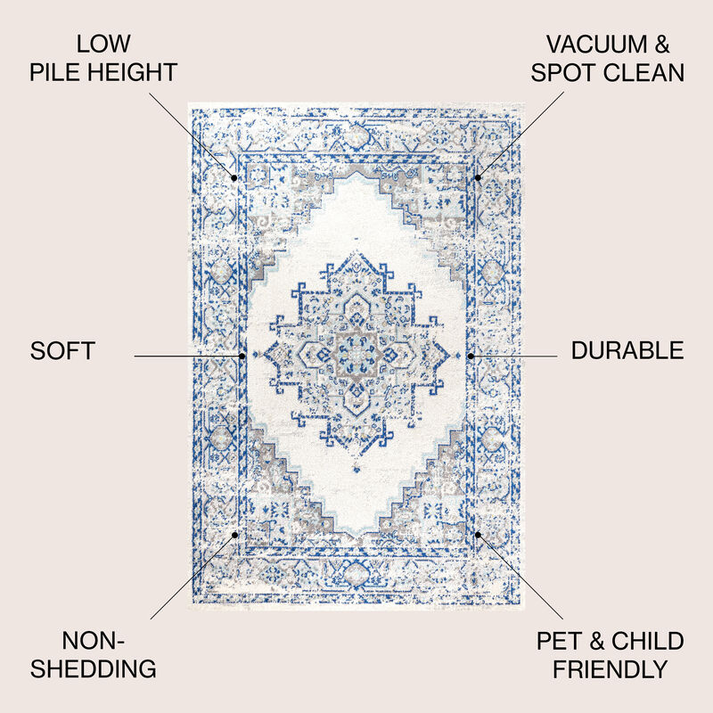 Inigo Cottage Medallion Area Rug