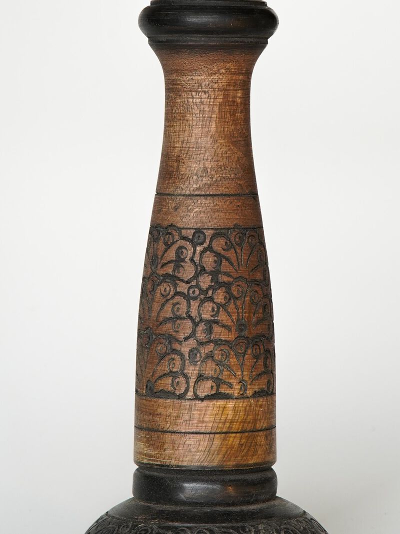 Traditional Black Wash Eco-friendly Handmade Mango Wood Set Of Four 6",9",12" & 15" Pillar Candle Holder
