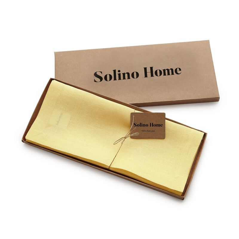 Solino Home 100% Pure Linen Table Runner | Fete for Valentine;s
